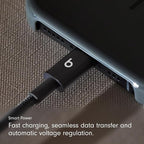 Beats USB-A to USB-C Woven Short Cable Fast Charging Durable/Tangle-Free Compatible Charger for Apple & Android Devices (8 in