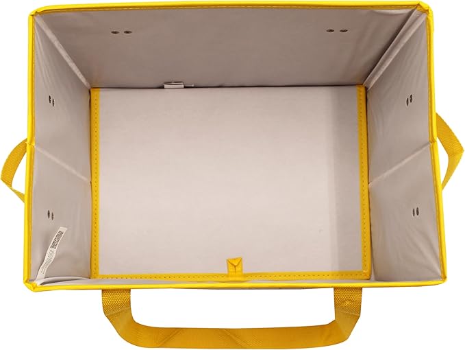 Earthwise Deluxe Collapsible Reusable Shopping Box Grocery Bag Set with Reinforced Bottom Bins Cubes (Set of 3)