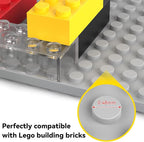 BlissBox 4-Pack Display Shelves for Wall Compatible with Lego Building Bricks, 11.3x6.3inch Dual‑Sided 36x20 Studs for Toy Br
