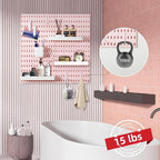 VUSIGN Pegboard Combination Wall Organizer Kit, 4 Pieces Pegboards and 17 Accessories Modular Hanging, Wall Mount Display Peg