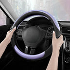 Road Comforts Steering Wheel Cover – Breathable Leather Steering Wheel Cover, Anti-Slip Grip, Universal Fit 14.5” to 15”, Hea
