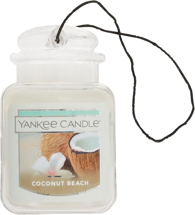 Yankee Candle Car Jar Ultimate, Coconut Beach, 0.96 OZ (Pack of 12)