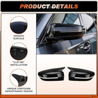Glossy Black Mirror Cover Caps Rearview Side Mirror Covers Fit for BMW G20 G21 G30 G31 G11 G12 G14 G15 G16 2017 2018 2019 2020 2021 2022 Left Driver Side Right Passenger Side-2 PCS
