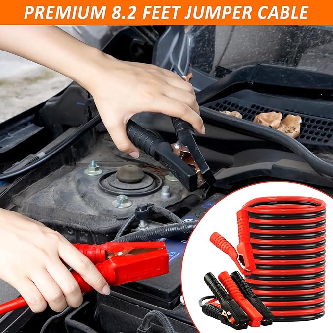 Car Roadside Safety Kit - 129pcs Black Red Winter Emergency Road Side Assistance Kits Auto Essential Kit for Men, Women, Teen
