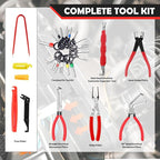 11PCS Automotive Electrical Terminal Connector Separator Removal Tool Kit,Straight/60°/Dual Head Automotive Electrical Connec