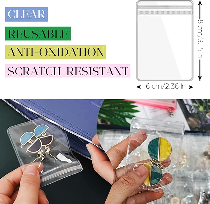 Earring Organizer Case Travel Jewelry Organizer Transparent Jewelry Storage Book for Necklace Bracelet Ring Holder with Small
