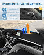 FIILINES Dash Cover for Acura MDX 2022-2024, Dashboard Mat Cover MDX Accessories Dash Cover Sunshade Nonslip Mesh Protector N