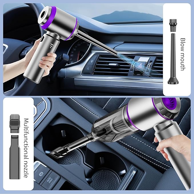 Car Vacuum Cleaner High Power 20000Pa – Cordless Handheld Mini Vacuum & Air Duster for Car & Desk, Home, Office & Camping, Id