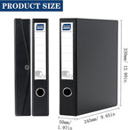 Storage File Boxes 6 Pack, Foldable File Boxes with Lid, 50mm Spine, Archives Cases with Magnetic Closure & Clip, Plastic Doc