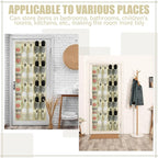 Windyun 40 Over the Door Shoe Organizer Large Breathable Mesh Pockets Hanging Shoe Rack for Closet Beige Behind Door Hanger S