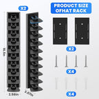 Baseball Cap Storage Rack Wall Mounted - 2-Pack - Holds 40 Caps, Space-Saving Storage and Display Rack - Strong Adhesive Wall