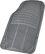BDK Original ProLiner 3 Piece Heavy Duty Front & Rear Rubber Floor Mats for Car SUV Van & Truck, Gray - All Weather Floor Protection with Universal Fit Design