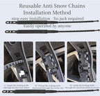 10 Pack Tire Chains, Universal Emergency Tire Chains, Adjustable Plastic Anti-skid Ties,Safety Chains for Most Cars, SUV Truc