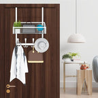 Kaiferty Over The Door Hooks Organizer, Coat Rack Over The Door Storage Hanger Towel Rack, Back of Door Storage Organizer for