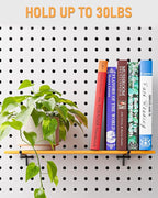 INCLY 60 Pack 6 Inch Black Pegboard Hooks, 1/4" Heavy Duty Peg Board Shelving Hooks Accessories, Peg Board Tool Hangers Only 