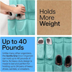 GORILLA GRIP Over the Door Shoe Organizer, 24 Large Breathable Mesh Pockets, Space Saving Hanging Storage Holder, Closet Rack