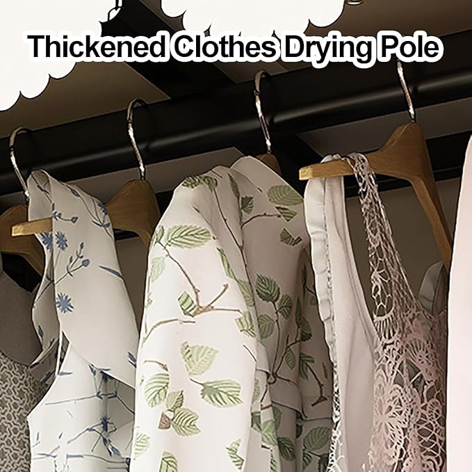 Portable Foldable Wardrobe Closet with Cover, Metal Clothes Rack for Hanging Garments, Stylish Curtain Organizer for Bedroom,