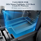 BIBIBO for 2026 Pathfinder Center Console Organizer 2026 Nissan Pathfinder (S/SV/Rock Creek/SL/Platinum) Console Armrest Insert Tray 2026 Nissan Pathfinder Accessories