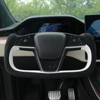 MEWANT Hand Stitched Tesla Model S Yoke Steering Wheel Cover Wrap for Tesla Model S 2021-2023 / Model X 2021-2023 Tesla Yoke Steering Wheel Accessories(3D Style)