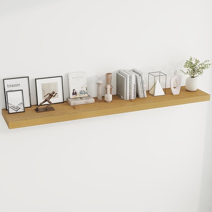 Dreamland 72 Inches Floating Shelves for Wall, 9.8" Deep Long Floating Shelves Set of 1, Large Display & Storage Shelf, Wall 
