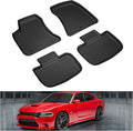 KIWI MASTER Floor Mats for 2011-2023 Dodge Charger RWD/Chrysler 300 RWD, Custom Fit All Weather Car Mats, Heavy Duty TPE Floor Liners, Front & Rear 2 Row, Black