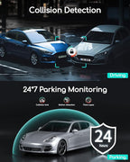 COOAU Dual Dash Cam 2.5K+1080P, Dash Cam Front and Inside, Built-in GPS and WI-FI, Dash Camera for Cars, Perfect for Uber and