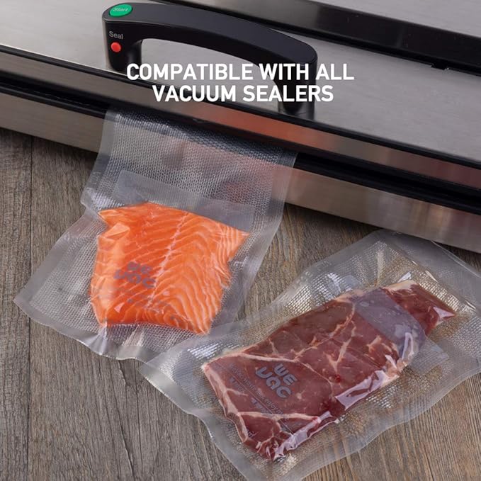 Wevac 11” x 150’ Food Vacuum Seal Roll Keeper with Cutter, Ideal Vacuum Sealer Bags for Food Saver, BPA Free, Commercial Grad