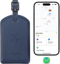 Luggage Tags Built-in Anti-Loss Tracker, Luxury Leather Luggage Tags for Suitcase, Travel Bags, Backpacks, Travel Organizer f