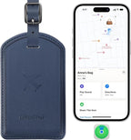 Luggage Tags Built-in Anti-Loss Tracker, Luxury Leather Luggage Tags for Suitcase, Travel Bags, Backpacks, Travel Organizer f