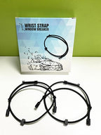 Bracelet Car Window Breaker Wrist Strap Escape Tool, Car Emergency Self Rescue Tool， Tungsten Carbide Bead & Handcuff Key (AH