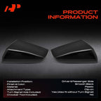 A-Premium 2 PCS Driver and Passenger Side Rearview Mirror Covers Caps - Compatible with Chevy Chevrolet Equinox & GMC Terrain, 2018 2019 2020 2021 2022 2023 2024 - Smooth Black