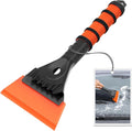 Ice Scraper for Car Windshield, 5 inches Wide TPU Blade, Frost Remover with Ergonomic Foam Grip for SUV Truck Glass Window (Orange)