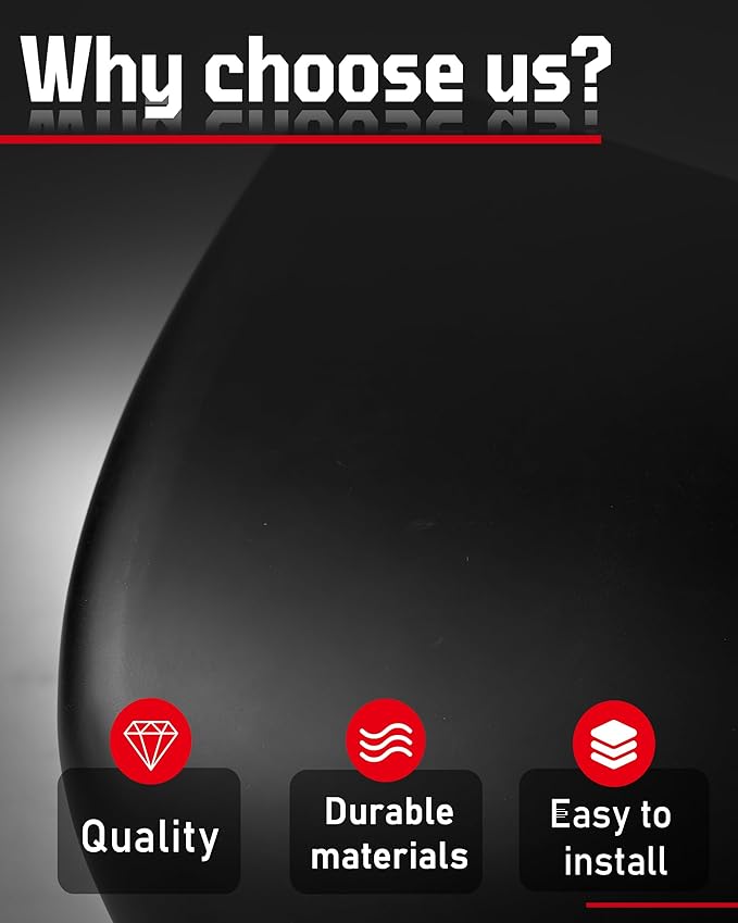 Side Mirror Caps Cover Compatible with Tesla Model Y 2021 2022 2023 2024 Matte Black Mirror Covers