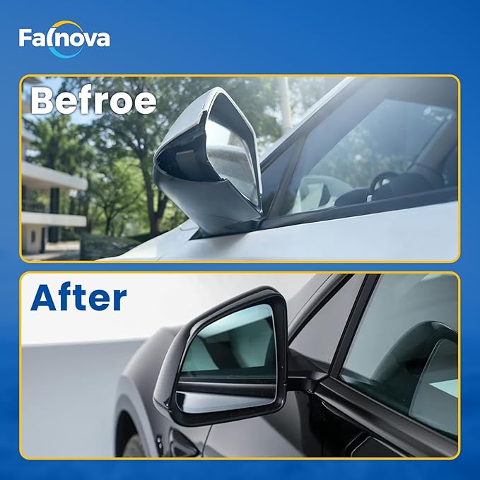 Right Rearview Mirror Cover Bracket, Compatible with Tesla Model 3 2017-2024, Side Mirror Base Cover Replacement Part, Suitable for Tesla Model 3 Accessories（Chrome）
