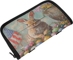 Car Tissue Holder Car Visor Organizer Tissue Box Holder for Car Sun Visor Organizer with Car Vehicle Accessories Essentials Interior for Women Men Bunny Easter Egg American Flag