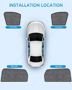 Car Window Shades for Kia Sorento(2021-2023), 4-Pack Rear Window Sun Shades for Baby – Breathable Mesh, UV & Heat Blocker, Privacy Protection for Camping, Travel, Sleep & Nursing