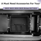 LUWU 2022-2024 R1T/R1S Center Console Organizer, 2PCS, Black