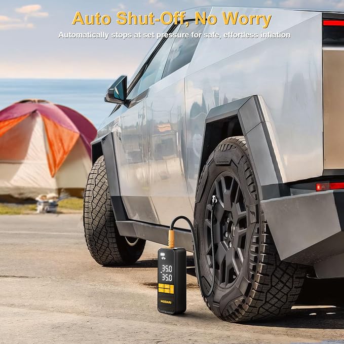 Tire Inflator Portable Air Compressor - 4X Faster 160 PSI Portable Air Pump for Cars - Cordless Tire Inflators with Gauge - Portable Tire Inflator for Car, Pickup, Bike and More