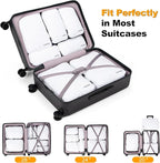 8 Set Compression Packing Cubes for Travel, Waterproof Luggage Organizers, Suitcase Organizer Set for Carry-On & Checked Bagg