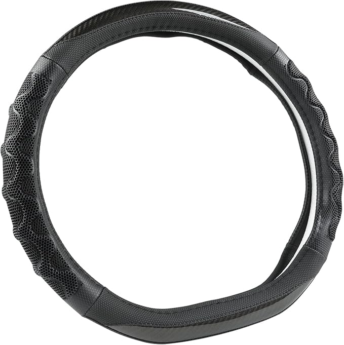 GIANT PANDA Steering Wheel Cover for Nissan Altima Rogue - Car Steering Wheel Cover for Nissan D Shape(Black-D-Shaped)