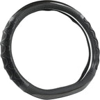 GIANT PANDA Steering Wheel Cover for Nissan Altima Rogue - Car Steering Wheel Cover for Nissan D Shape(Black-D-Shaped)