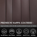 Coverado Rear Seat Covers for Cars, Brown Back Seat Protector, Back Seat Cover for Kids, 3-Pieces Waterproof Car Seat Cushion