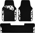 CAR PASS Waterproof Universal 3Pcs Car Floor Mats, Cow Print Car Mats Fit for SUV,Vans,sedans, Trucks,Set of Vehicles Car Car