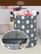 HUNRUNG Laundry Hamper,Large Canvas Fabric Lightweight Storage Basket Toy Organizer Dirty Clothes Collapsible Waterproof for 