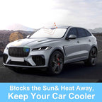 TINGLU Sun Shade for Jaguar F-Pace F Pace 2016-2025 2026 Accessories Windshield Sun Shade Window Shade UV Rays Protection Sun Visor Cover with Steering Wheel Sunshade Storage Bag