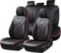 Coverado Car Seat Covers Full Set, Seat Covers for Cars, Waterproof Leather Automotive Seat Cover, Universal Car Interior Pro