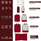 7 Pcs Compression Packing Cubes for Travel, Waterproof Suitcase Luggage Backpack Organizer with Toiletry Bag Travel Essential