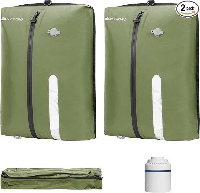 Vacuum Bag for Travel, Reusable Vacuum Compression Bags with Wired Pump for Travel Suitcases, Professional IPX8 Waterproof Tr