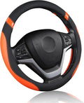 Cxtiy Pickup Truck Steering Wheel Cover –Universal Soft Leather Non-Slip Sporty Fashion Steering Wheel Grip Set for Women Gir