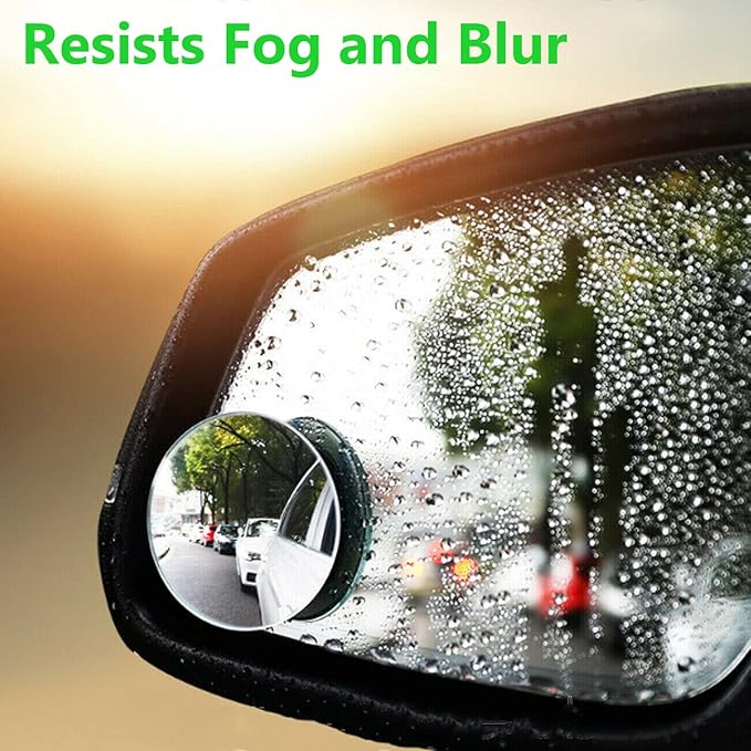 Blind Spot Mirror - 4 Pack 2" Blind Spot Mirrors For Cars - Rust Resistant Aluminum - NEW LARGER 2 inch Rear View Blind Spot Mirrors 4pcs Oval Convex Self Stick - Essential Accessory [Bundle 4pk]